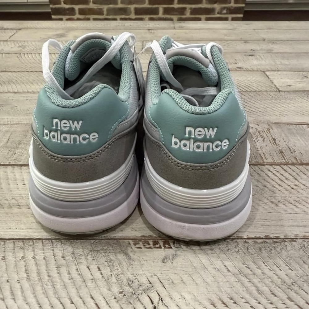 New Balance Women’s White and Light Gray Sneakers - Picture 2 of 5